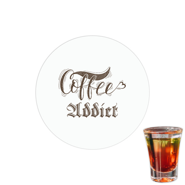 Custom Coffee Addict Printed Drink Topper - 1.5"