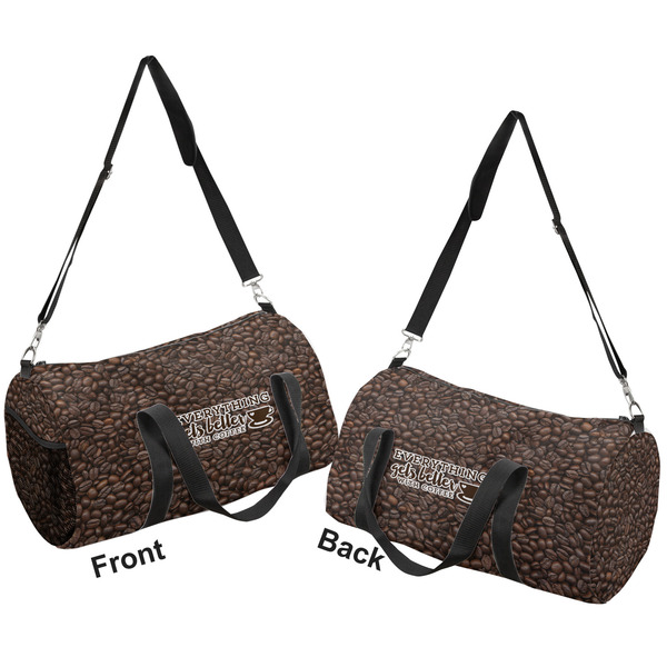 Coffee Addict Duffle bag small front and back sides
