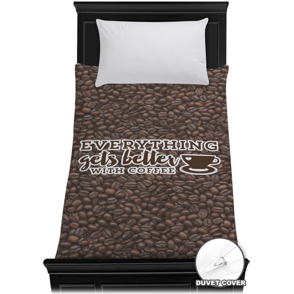 Custom Coffee Addict Duvet Cover - Twin XL