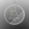 Coffee Addict Engraved Glass Ornament - Round (Front)
