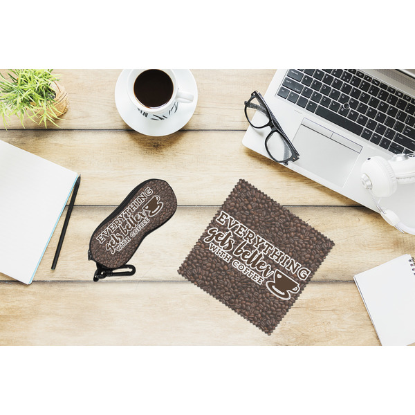 Coffee Addict Eyeglass Case and Cloth Set - LIFESTYLE