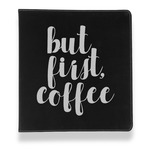 Coffee Addict Leather Binder - 1" - Black