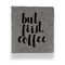 Coffee Addict Leather Binder - 1" - Grey - Front View