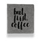 Coffee Addict Leather Binder - 1" - Grey