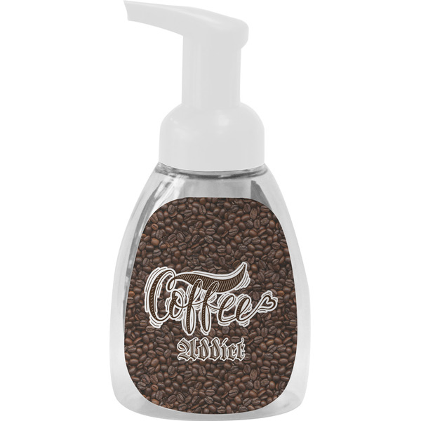 Custom Coffee Addict Foam Soap Bottle - White