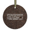Coffee Addict Frosted Glass Ornament - Round