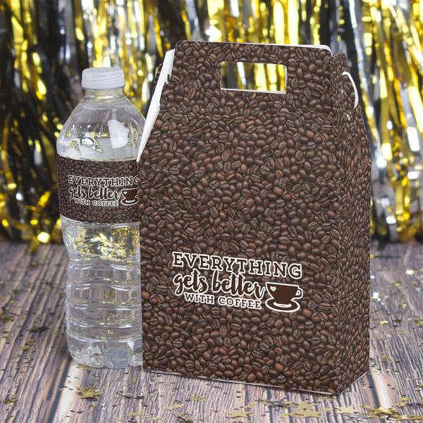 Coffee Addict Gable Favor Box - In Context