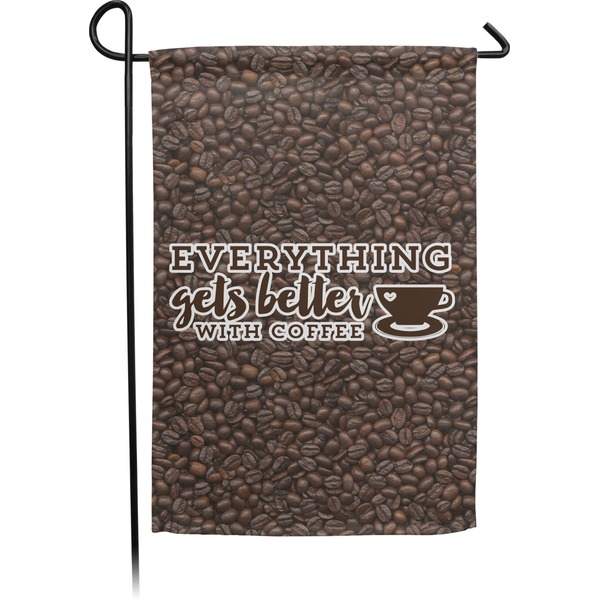Custom Coffee Addict Small Garden Flag - Double Sided