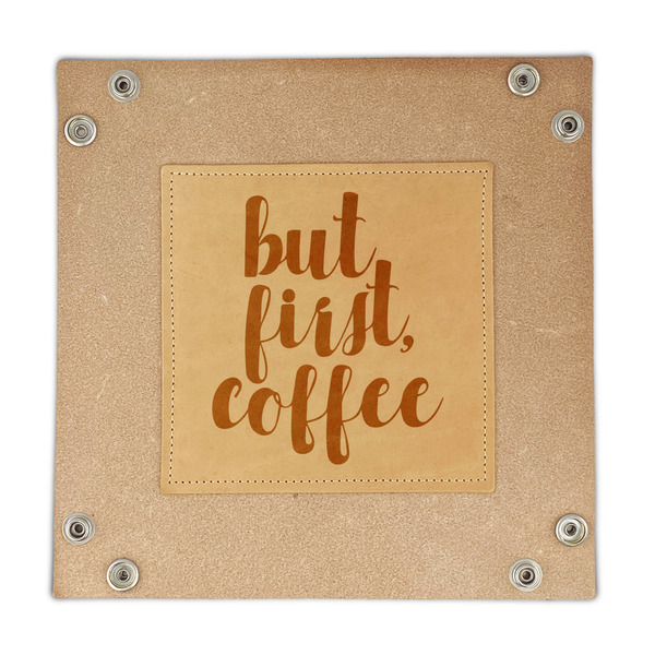 Coffee Addict Genuine Leather Valet Trays - FRONT
