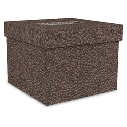 Coffee Addict Gift Box with Lid - Canvas Wrapped - X-Large