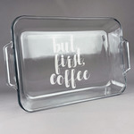 Coffee Addict Glass Baking and Cake Dish