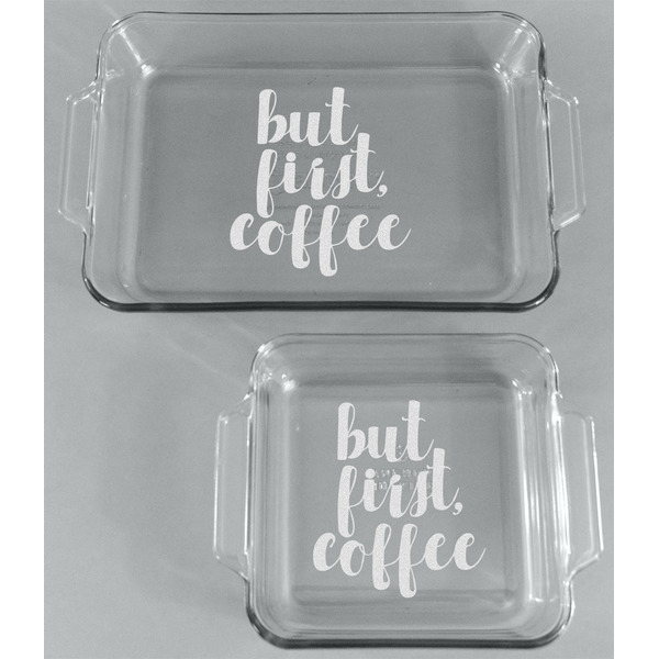 Coffee Addict Glass Baking Dish Set - FRONT