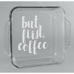 Coffee Addict Glass Cake Dish - 8in x 8in