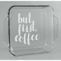 Coffee Addict Glass Cake Dish - 8in x 8in