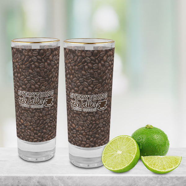 Coffee Addict Glass Shot Glass - 2 oz - LIFESTYLE