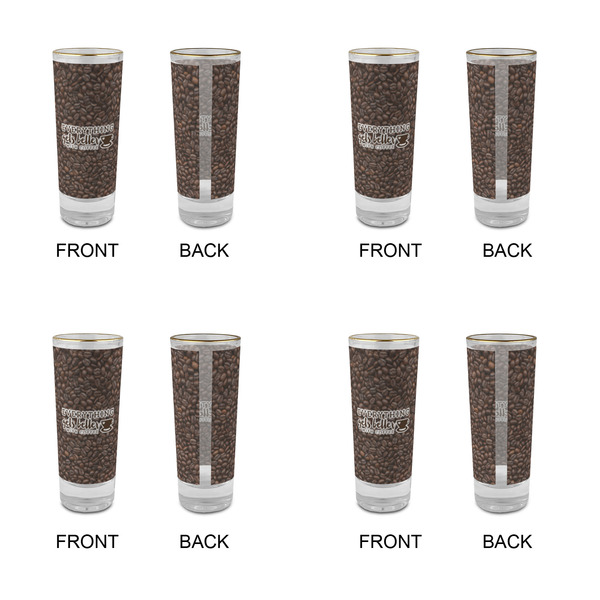 Coffee Addict Glass Shot Glass - 2 oz - Set of 4 - APPROVAL