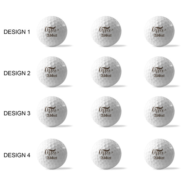Coffee Addict Golf Balls - Generic - Set of 12 - APPROVAL