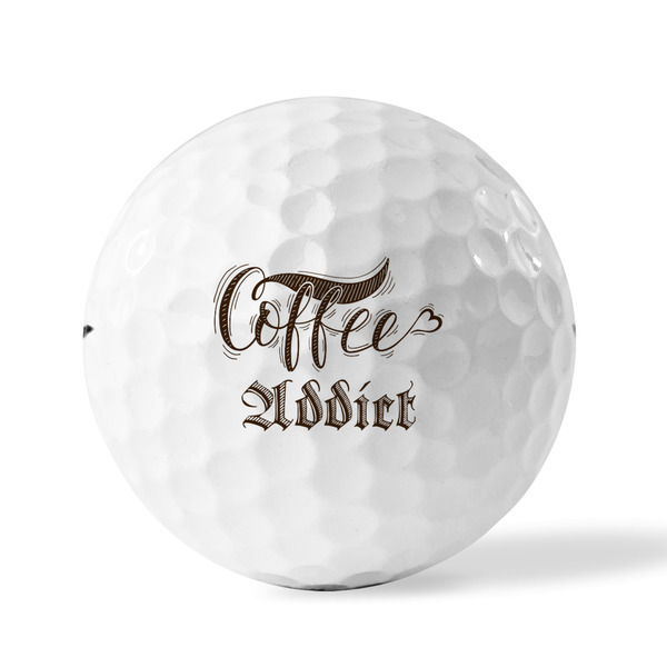 Coffee Addict Golf Balls - Titleist - Set of 3 - FRONT