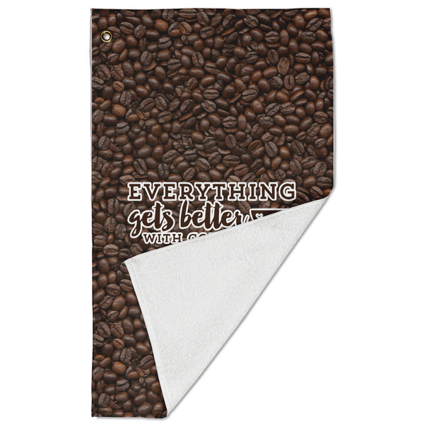 Coffee Addict Golf Towel - Folded (Large)