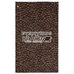 Coffee Addict Golf Towel - Poly-Cotton Blend