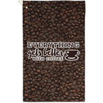 Coffee Addict Golf Towel - Poly-Cotton Blend - Small