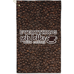 Coffee Addict Golf Towel - Poly-Cotton Blend - Small