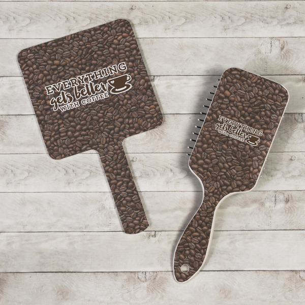 Coffee Addict Hand Mirrors - In Context