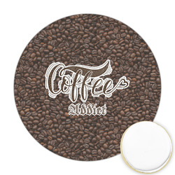 Coffee Addict Printed Cookie Topper - Round