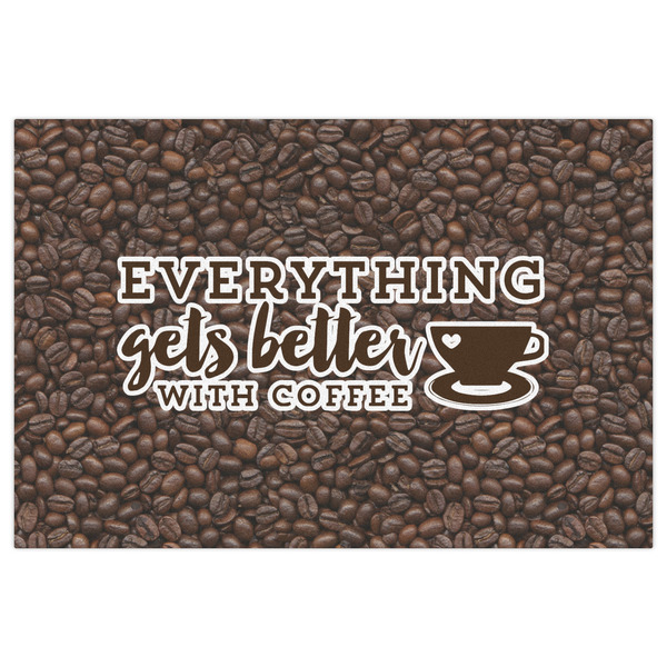 Coffee Addict Indoor / Outdoor Rug - 4'x6' - Front Flat