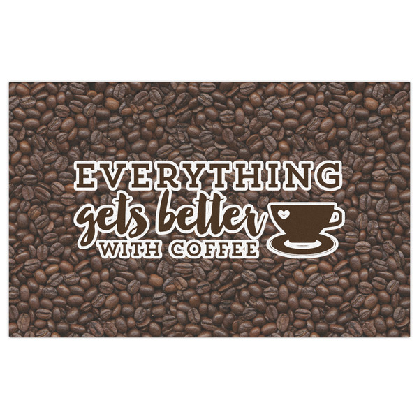 Coffee Addict Indoor / Outdoor Rug - 5'x8' - Front Flat
