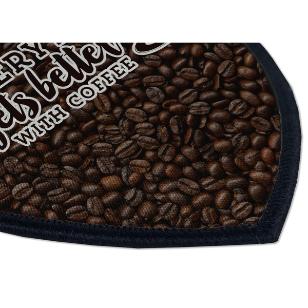 Coffee Addict Iron on Shield 3 Detail