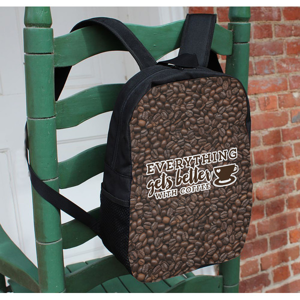 Coffee Addict Kids Backpack - In Context