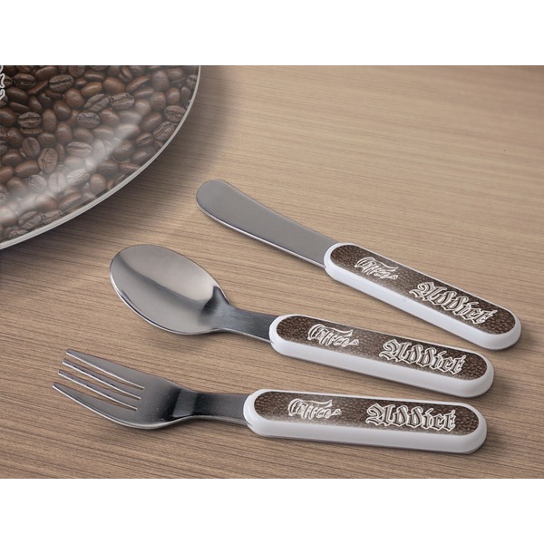 Coffee Addict Kids Flatware w/ Plate