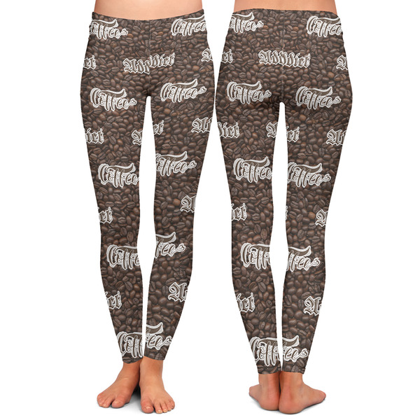 Coffee Addict Ladies Leggings - Front and Back