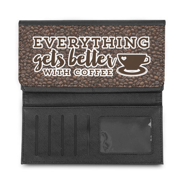 Coffee Addict Ladies Wallet - Half Way Open