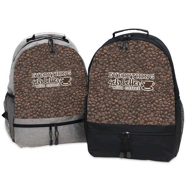Coffee Addict Large Backpacks - Both