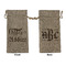 Coffee Addict Large Burlap Gift Bags - Front & Back