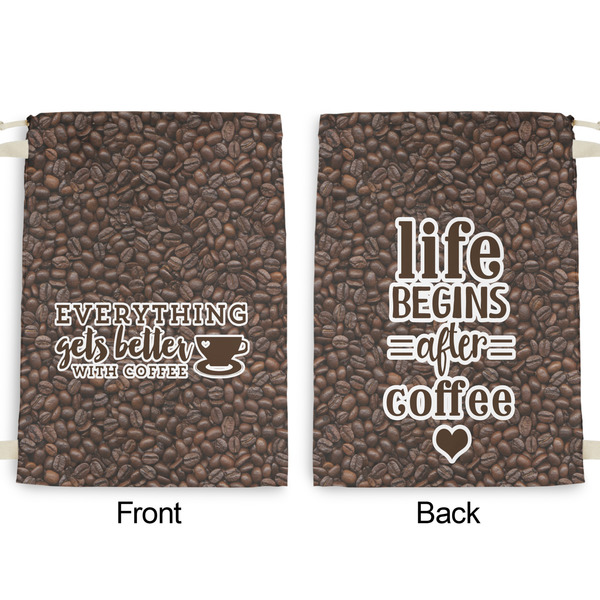 Coffee Addict Large Laundry Bag - Front & Back View