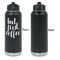 Coffee Addict Laser Engraved Water Bottles - Front Engraving - Front & Back View