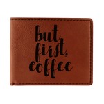 Coffee Addict Leatherette Bifold Wallet - Single Sided