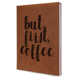 Coffee Addict Leather Sketchbook - Large - Double Sided