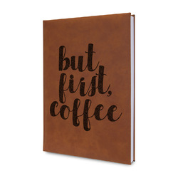 Coffee Addict Leather Sketchbook - Small - Double Sided