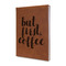 Coffee Addict Leather Sketchbook - Small - Double Sided