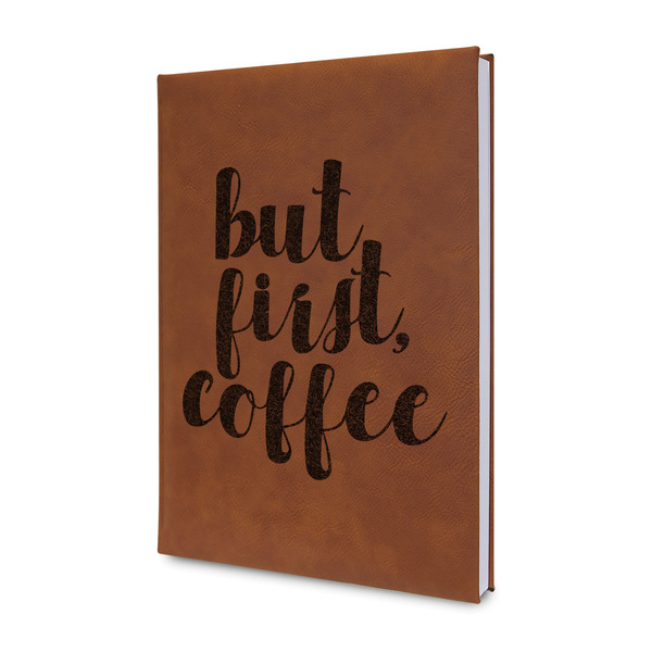 Custom Coffee Addict Leather Sketchbook - Small - Single Sided