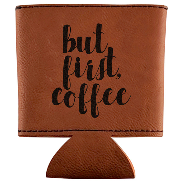 Custom Coffee Addict Leatherette Can Sleeve