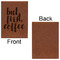Coffee Addict Leatherette Journal - Large - Single Sided - Front & Back View
