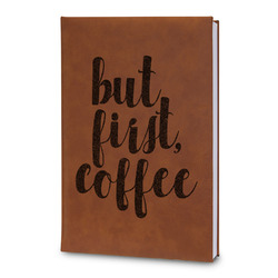 Coffee Addict Leatherette Journal - Large - Double Sided