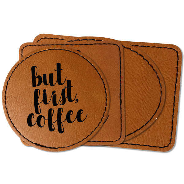Custom Coffee Addict Faux Leather Iron On Patch
