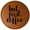 Coffee Addict Leatherette Patches - Round