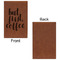Coffee Addict Leatherette Sketchbooks - Small - Single Sided - Front & Back View
